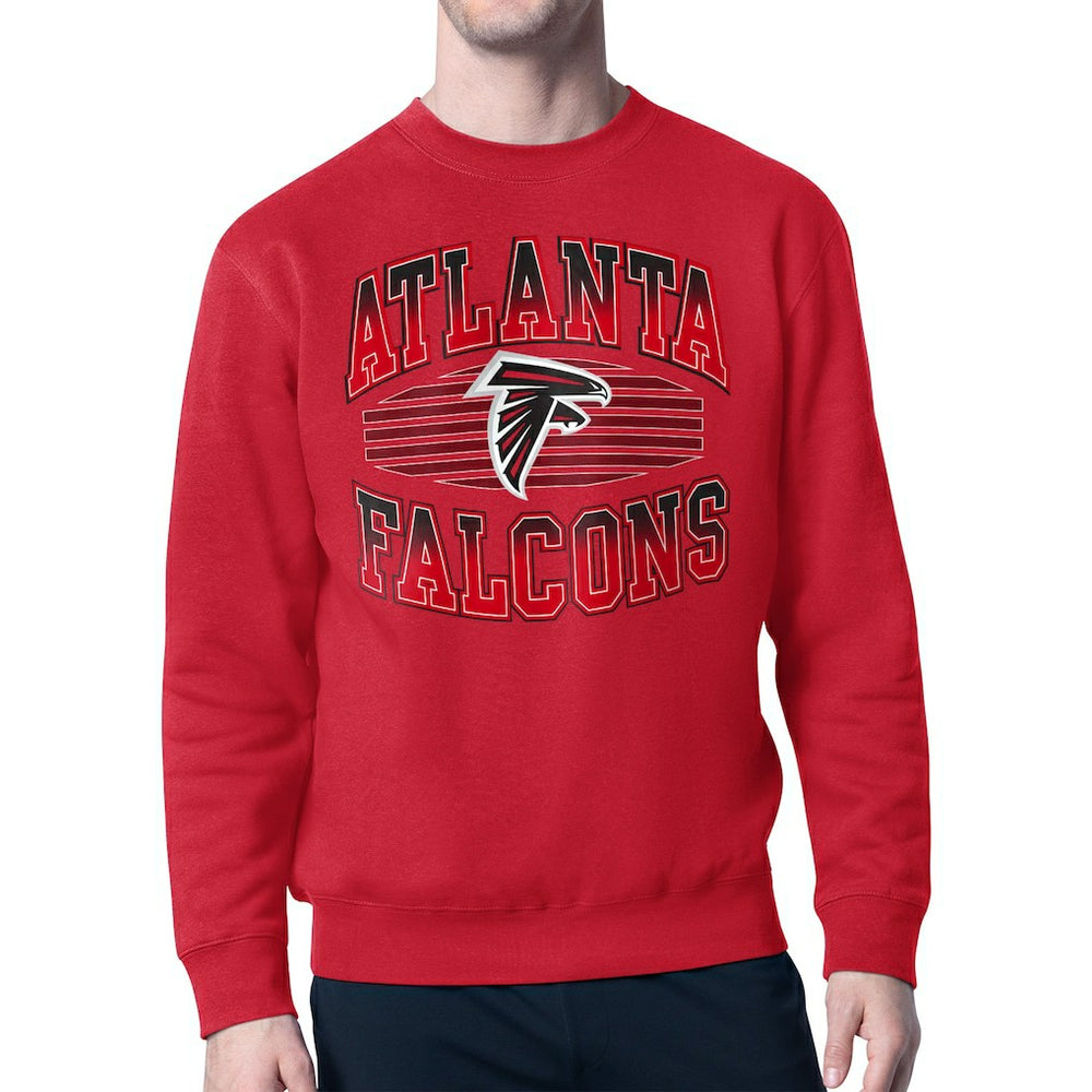 Atlanta Falcons Starter Team Grit Graphic Fleece Pullover Sweatshirt - Red Pullover