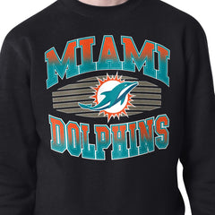Miami Dolphins Starter Team Grit Graphic Fleece Pullover Sweatshirt - Black Pullover