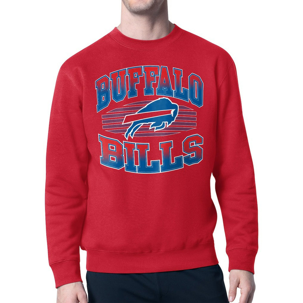 Buffalo Bills Starter Team Grit Graphic Fleece Pullover Sweatshirt - Red Pullover