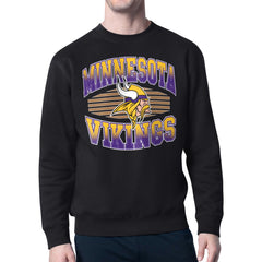 Minnesota Vikings Starter Team Grit Graphic Fleece Pullover Sweatshirt - Black Pullover