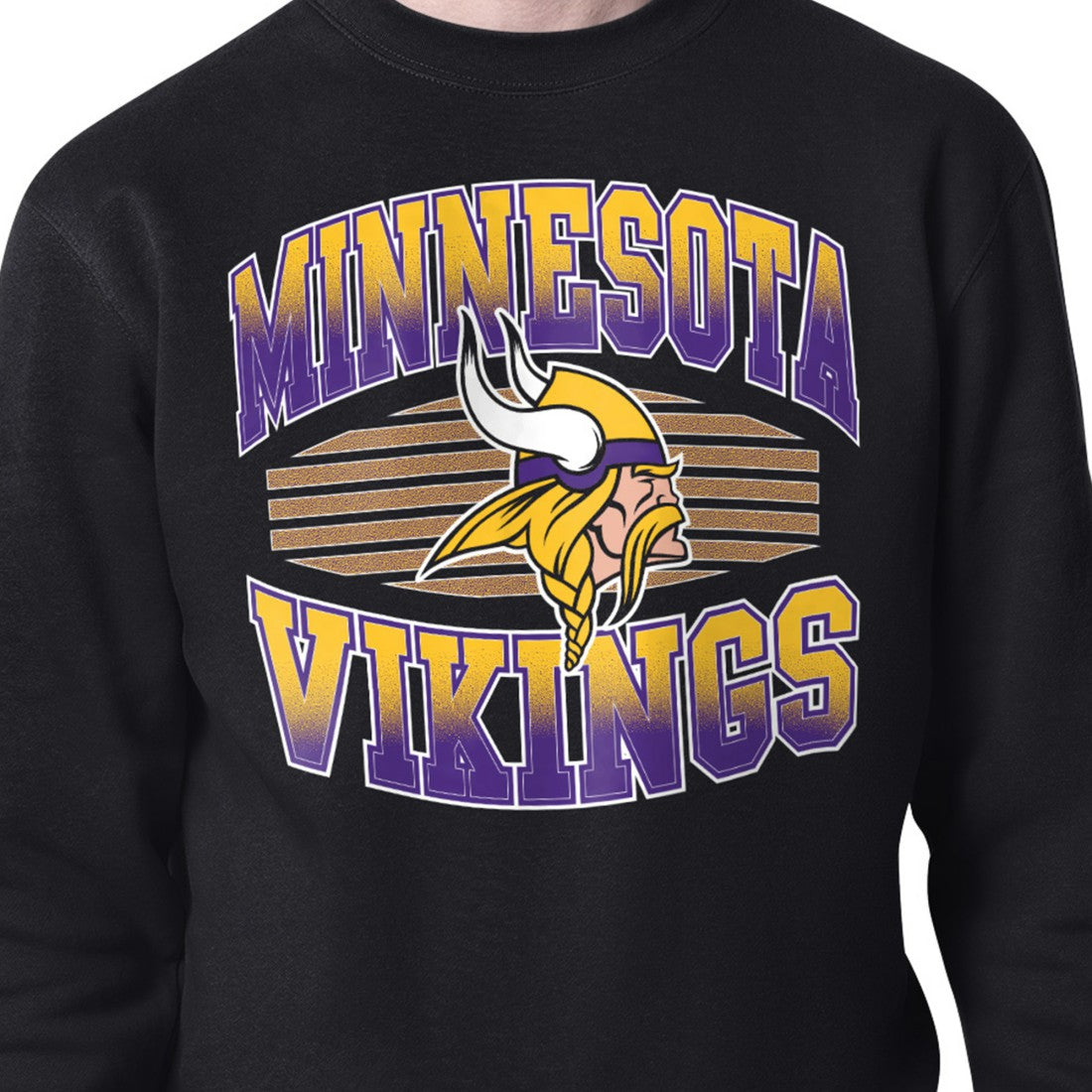 Minnesota Vikings Starter Team Grit Graphic Fleece Pullover Sweatshirt - Black Pullover
