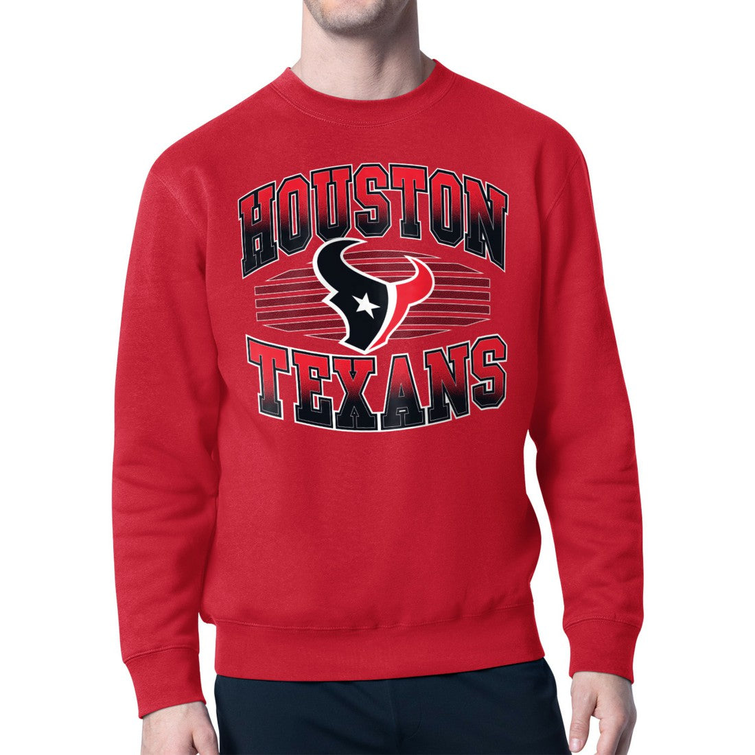 Houston Texans Starter Team Grit Graphic Fleece Pullover Sweatshirt - Red Pullover