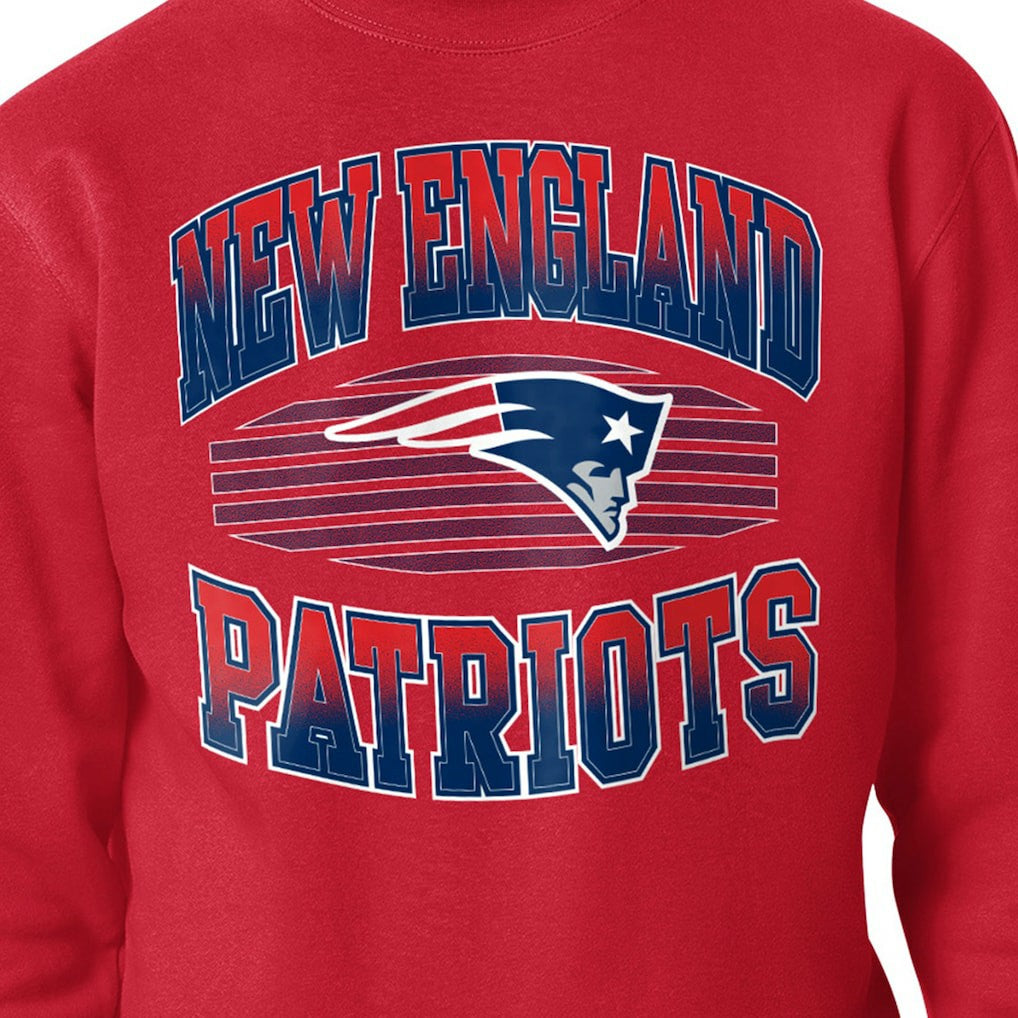 New England Patriots Starter Team Grit Graphic Fleece Pullover Sweatshirt - Red Pullover