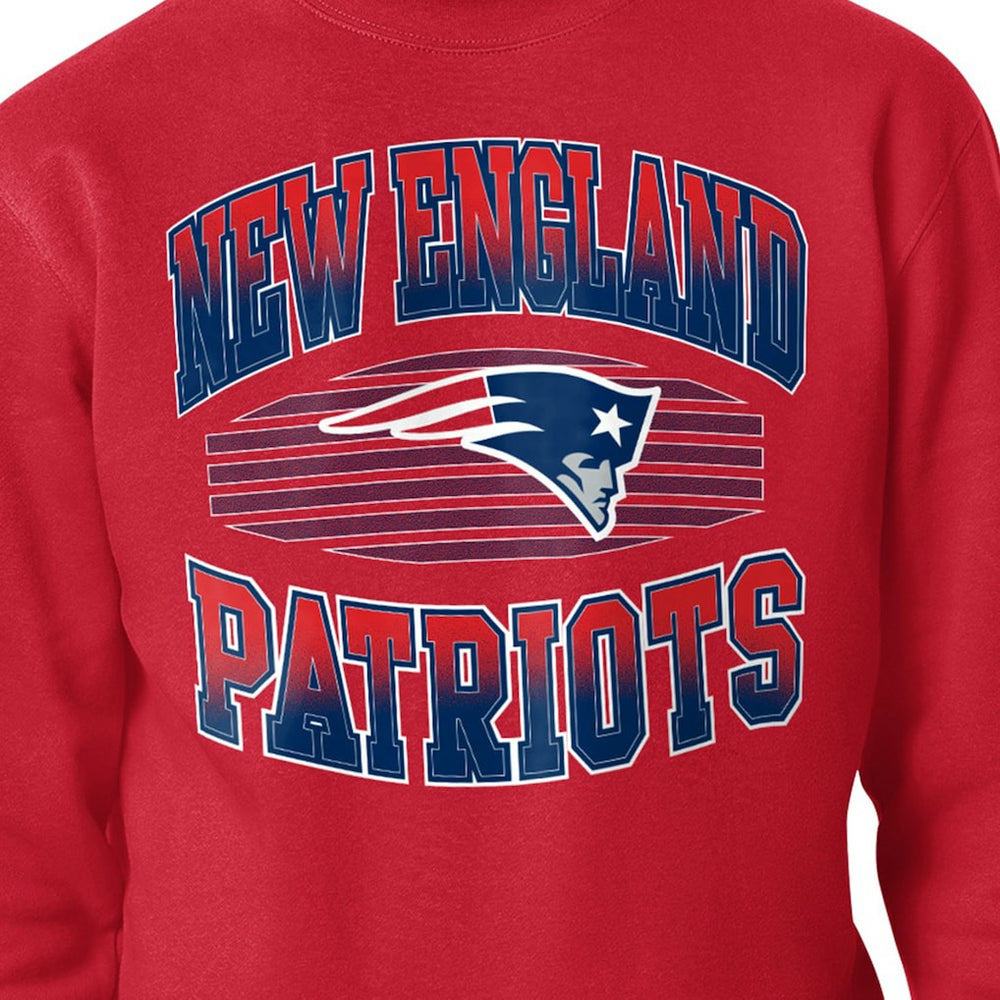 New England Patriots Starter Team Grit Graphic Fleece Pullover Sweatshirt - Red Pullover