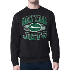 New York Jets Starter Team Grit Graphic Fleece Pullover Sweatshirt - Black Pullover