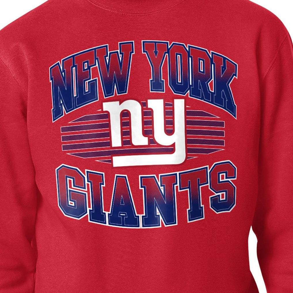 New York Giants Starter Team Grit Graphic Fleece Pullover Sweatshirt - Red Pullover