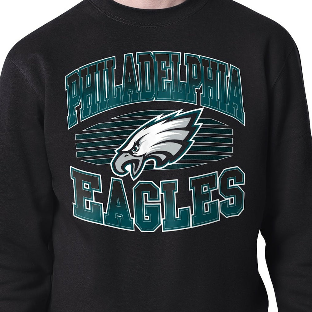 Philadelphia Eagles Starter Team Grit Graphic Fleece Pullover Sweatshirt - Black Pullover