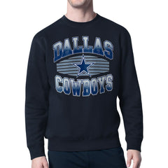 Dallas Cowboys Starter Team Grit Graphic Fleece Pullover Sweatshirt - Navy Pullover