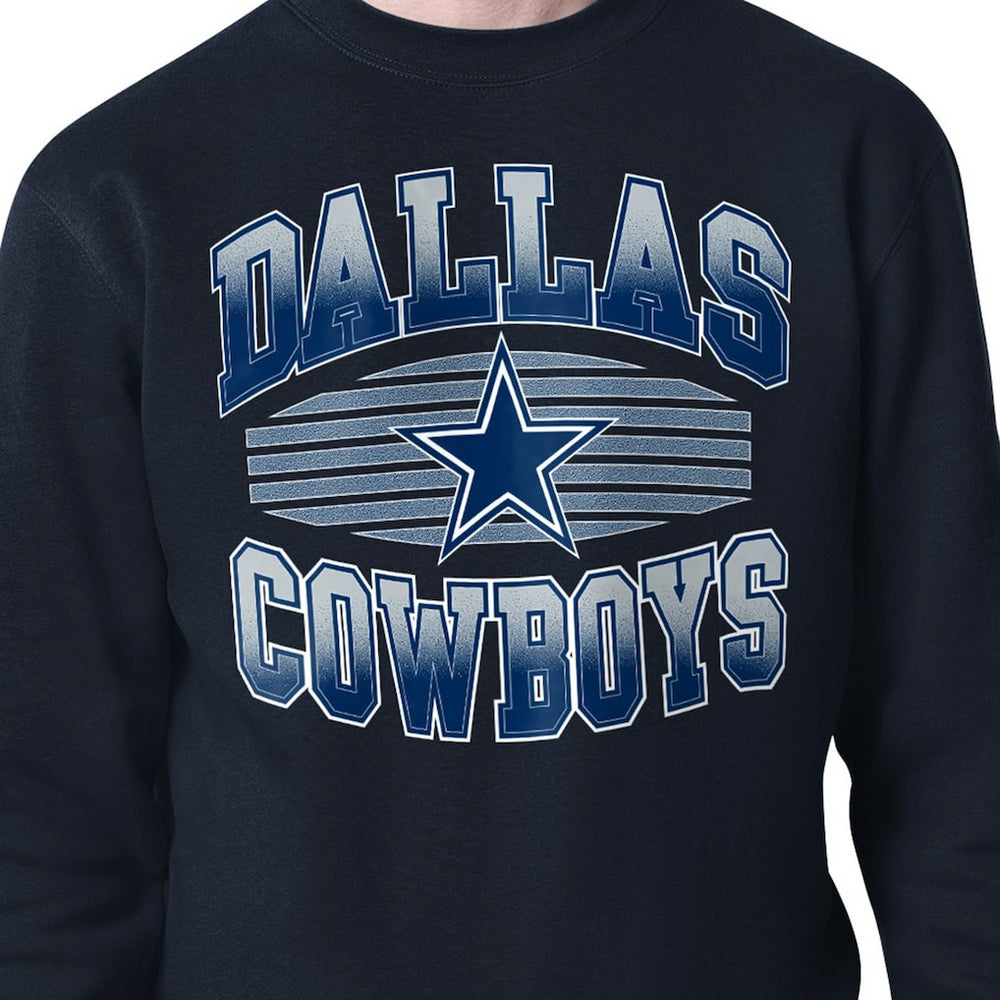 Dallas Cowboys Starter Team Grit Graphic Fleece Pullover Sweatshirt - Navy Pullover