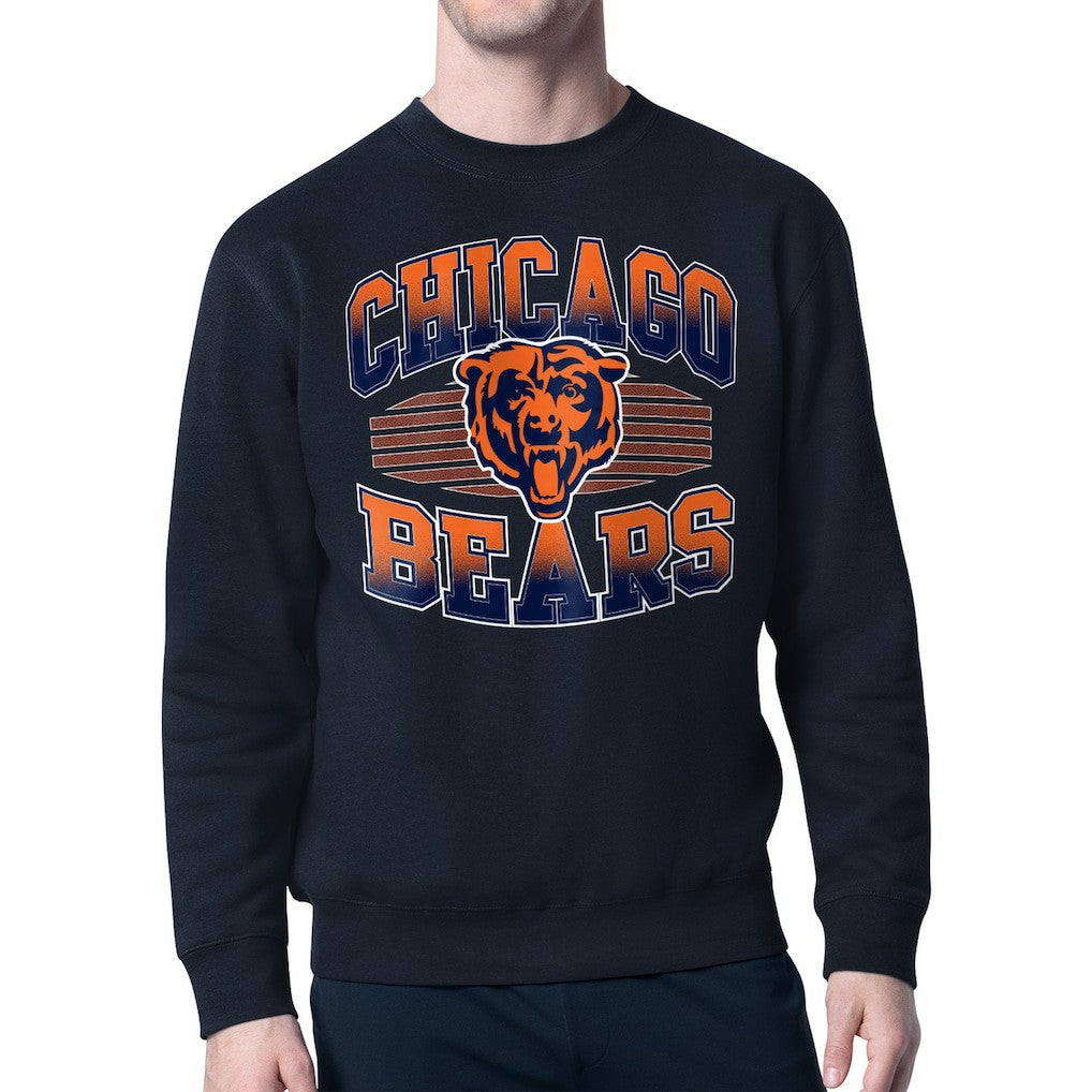 Chicago Bears Starter Team Grit Graphic Fleece Pullover Sweatshirt - Navy Pullover