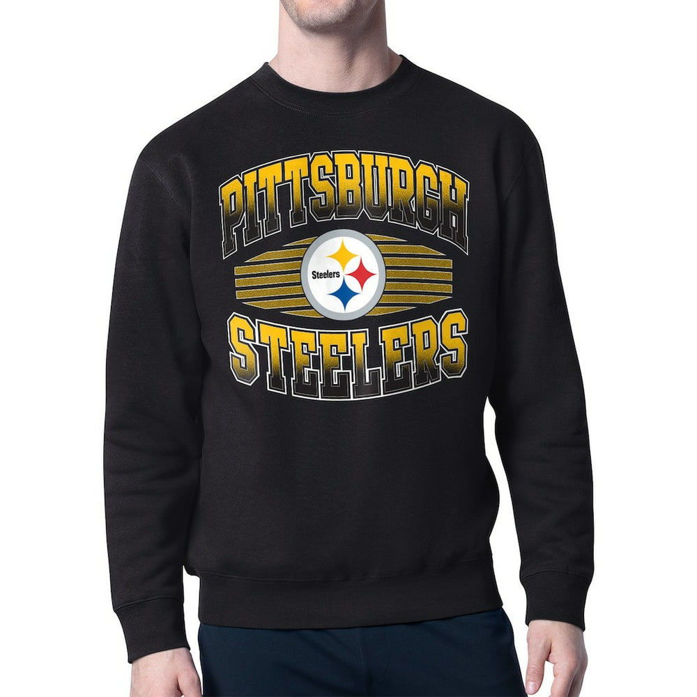 Pittsburgh Steelers Starter Team Grit Graphic Fleece Pullover Sweatshirt - Black Pullover