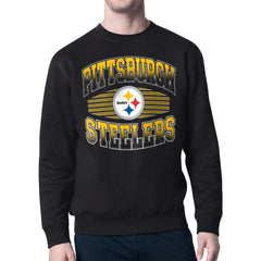 Pittsburgh Steelers Starter Team Grit Graphic Fleece Pullover Sweatshirt - Black Pullover