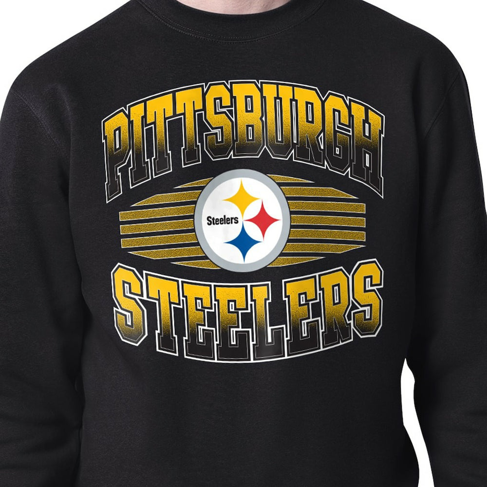 Pittsburgh Steelers Starter Team Grit Graphic Fleece Pullover Sweatshirt - Black Pullover