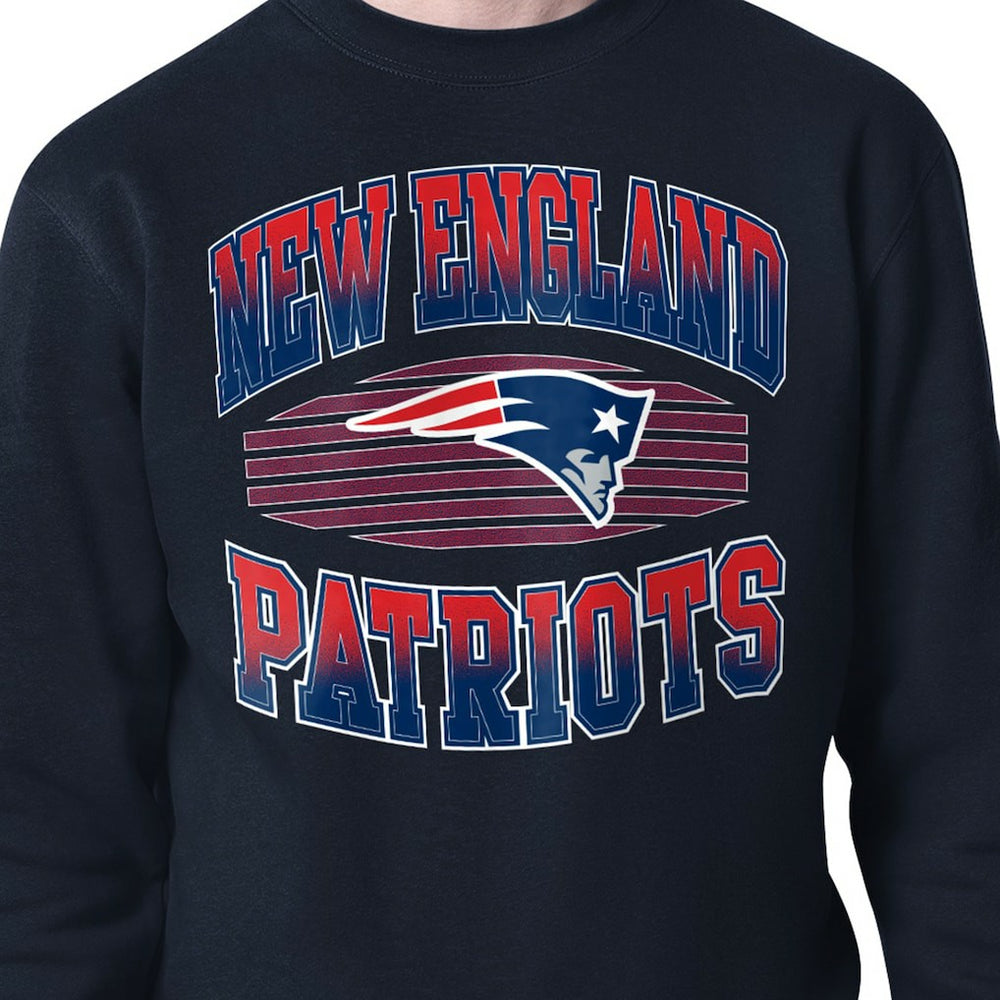 New England Patriots Starter Team Grit Graphic Fleece Pullover Sweatshirt - Navy Pullover