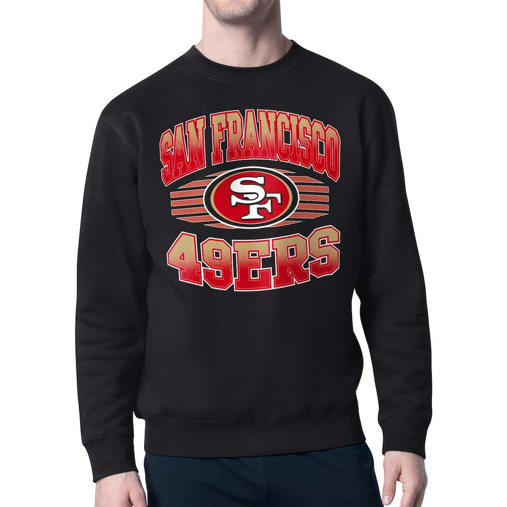 San Francisco 49ers Starter Team Grit Graphic Fleece Pullover Sweatshirt - Black Pullover