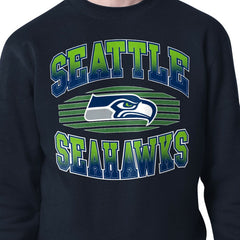 Seattle Seahawks Starter Team Grit Graphic Fleece Pullover Sweatshirt - College Navy Pullover