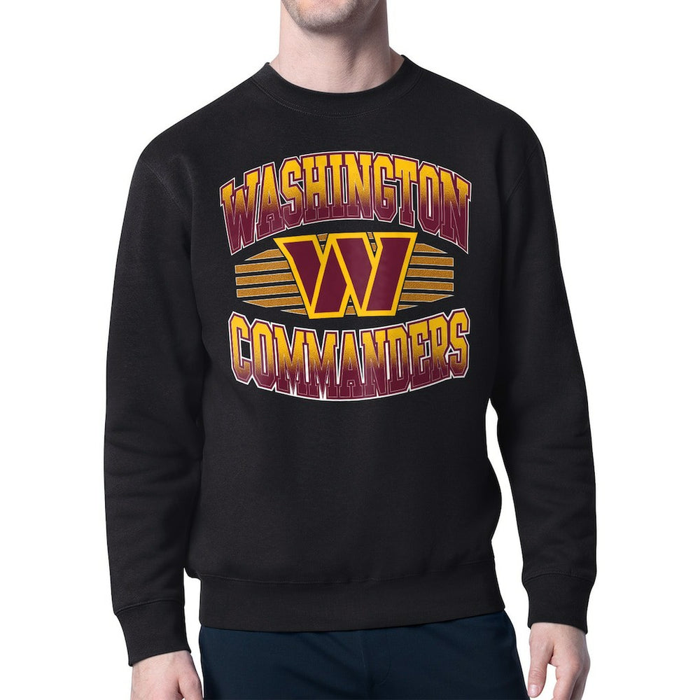 Washington Commanders Starter Team Grit Graphic Fleece Pullover Sweatshirt - Black Pullover
