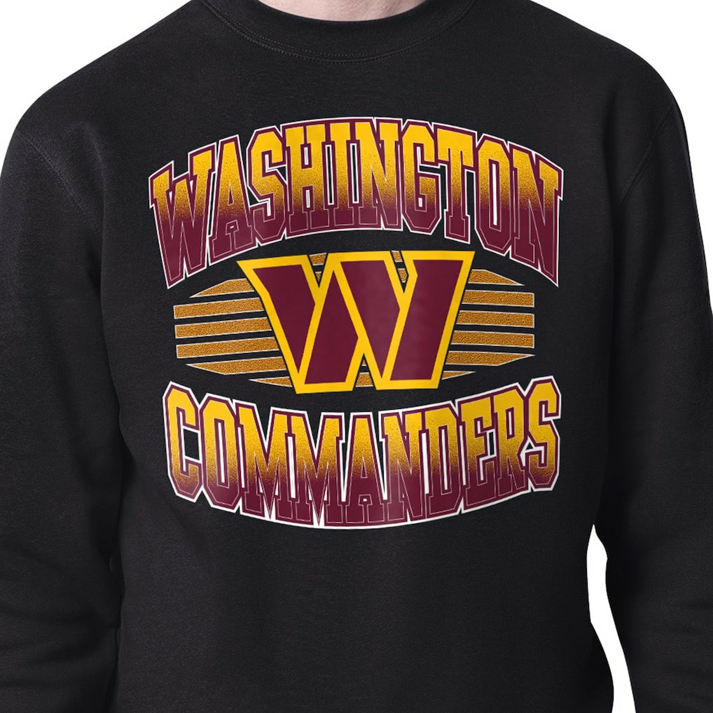 Washington Commanders Starter Team Grit Graphic Fleece Pullover Sweatshirt - Black Pullover