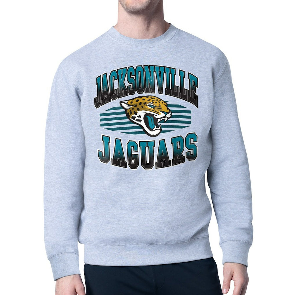 Jacksonville Jaguars Starter Team Grit Graphic Fleece Pullover Sweatshirt - Heather Gray Pullover