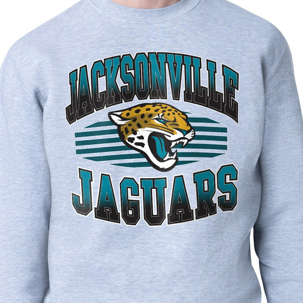 Jacksonville Jaguars Starter Team Grit Graphic Fleece Pullover Sweatshirt - Heather Gray Pullover