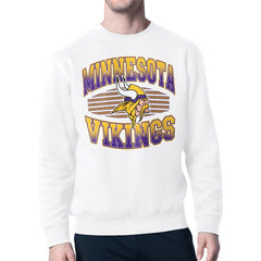 Minnesota Vikings Starter Team Grit Graphic Fleece Pullover Sweatshirt - White Pullover