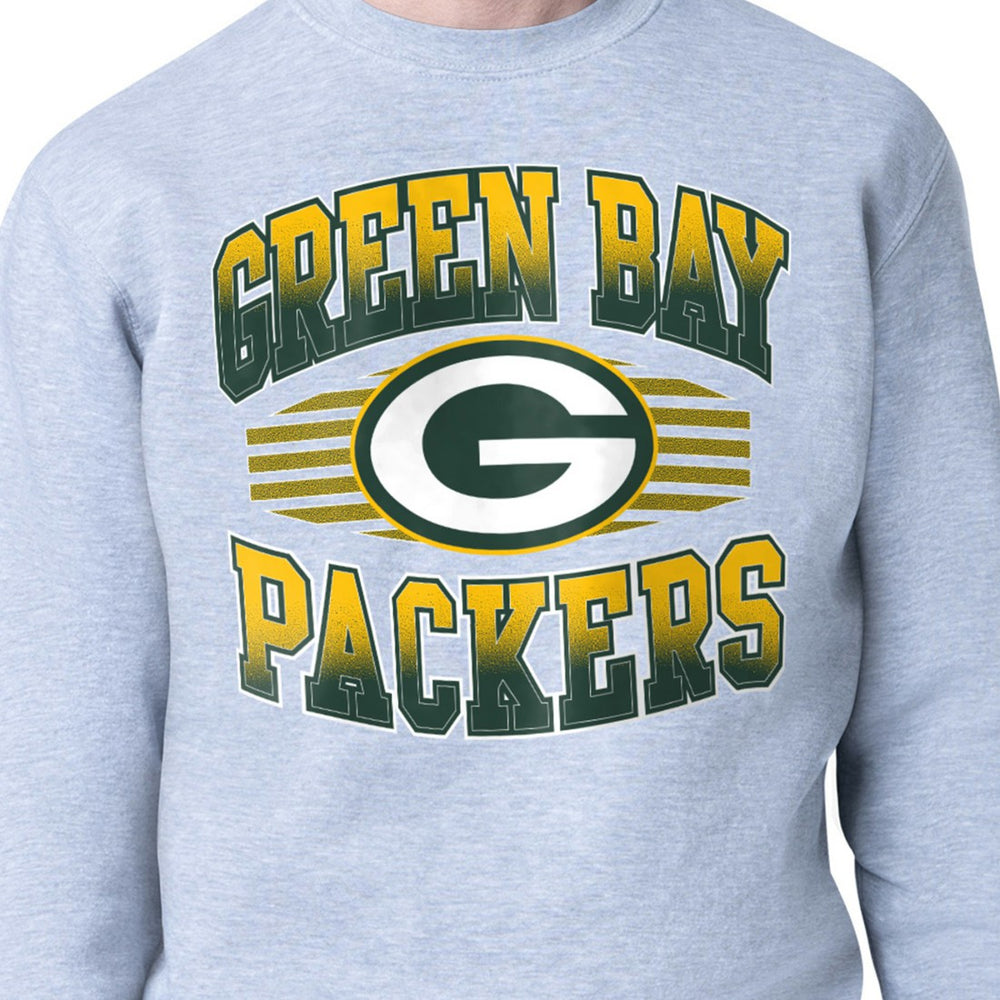 Green Bay Packers Starter Team Grit Graphic Fleece Pullover Sweatshirt - Heather Gray Pullover