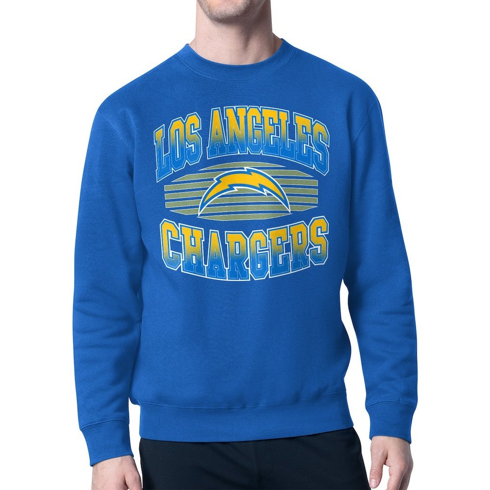 Los Angeles Chargers Starter Team Grit Graphic Fleece Pullover Sweatshirt - Royal Pullover