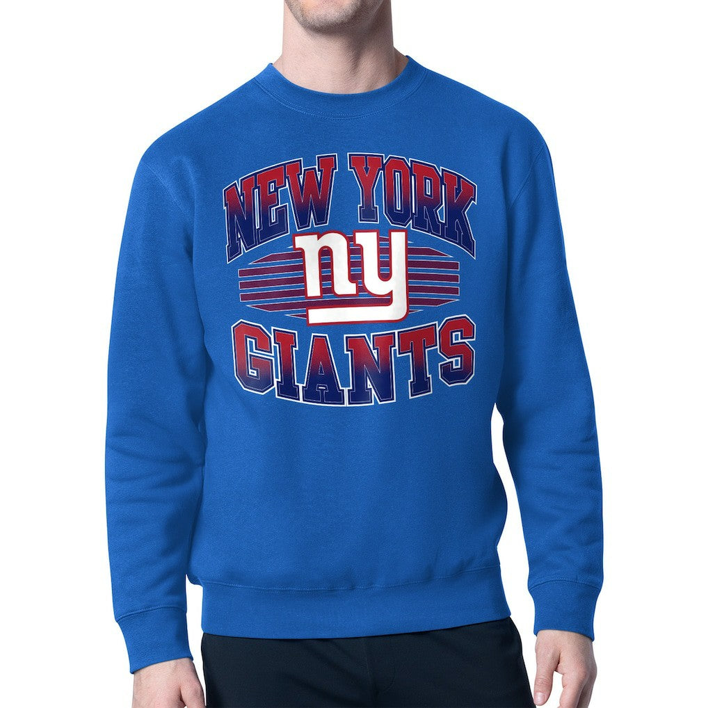 New York Giants Starter Team Grit Graphic Fleece Pullover Sweatshirt - Royal Pullover