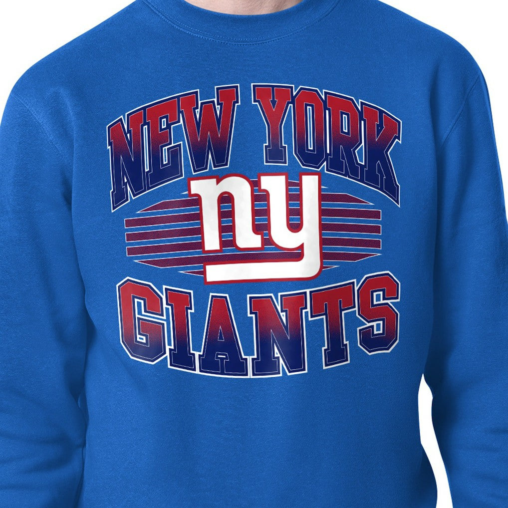 New York Giants Starter Team Grit Graphic Fleece Pullover Sweatshirt - Royal Pullover