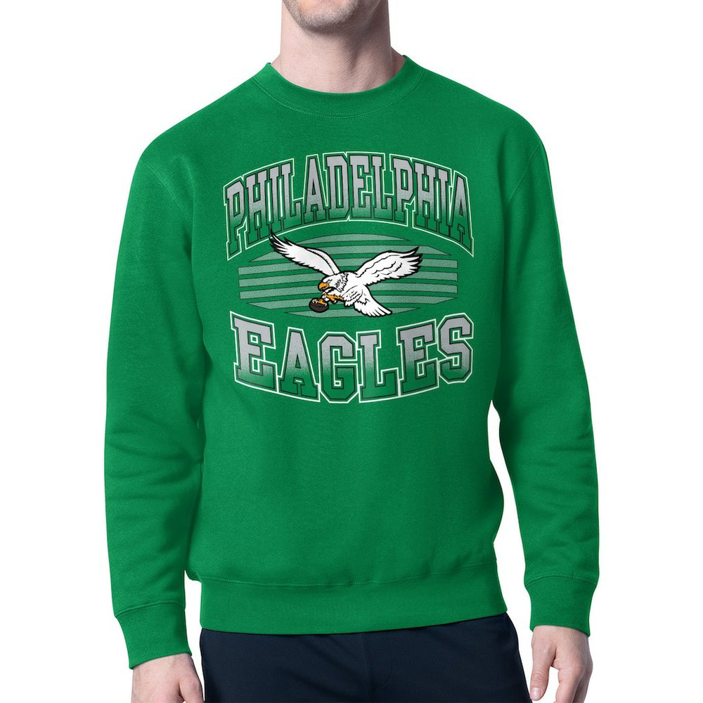 Philadelphia Eagles Starter Team Grit Graphic Fleece Pullover Sweatshirt - Kelly Green Pullover