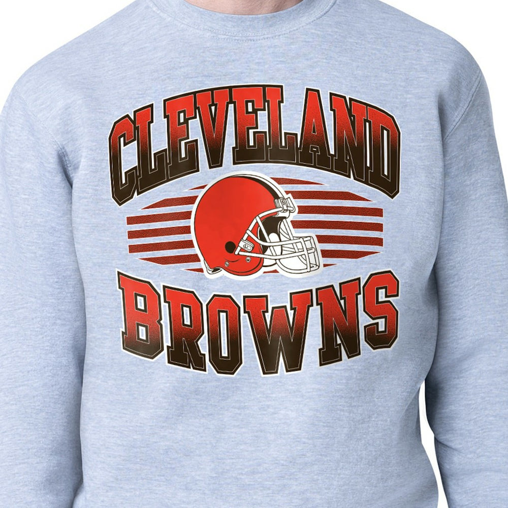 Cleveland Browns Starter Team Grit Graphic Fleece Pullover Sweatshirt - Heather Gray Pullover