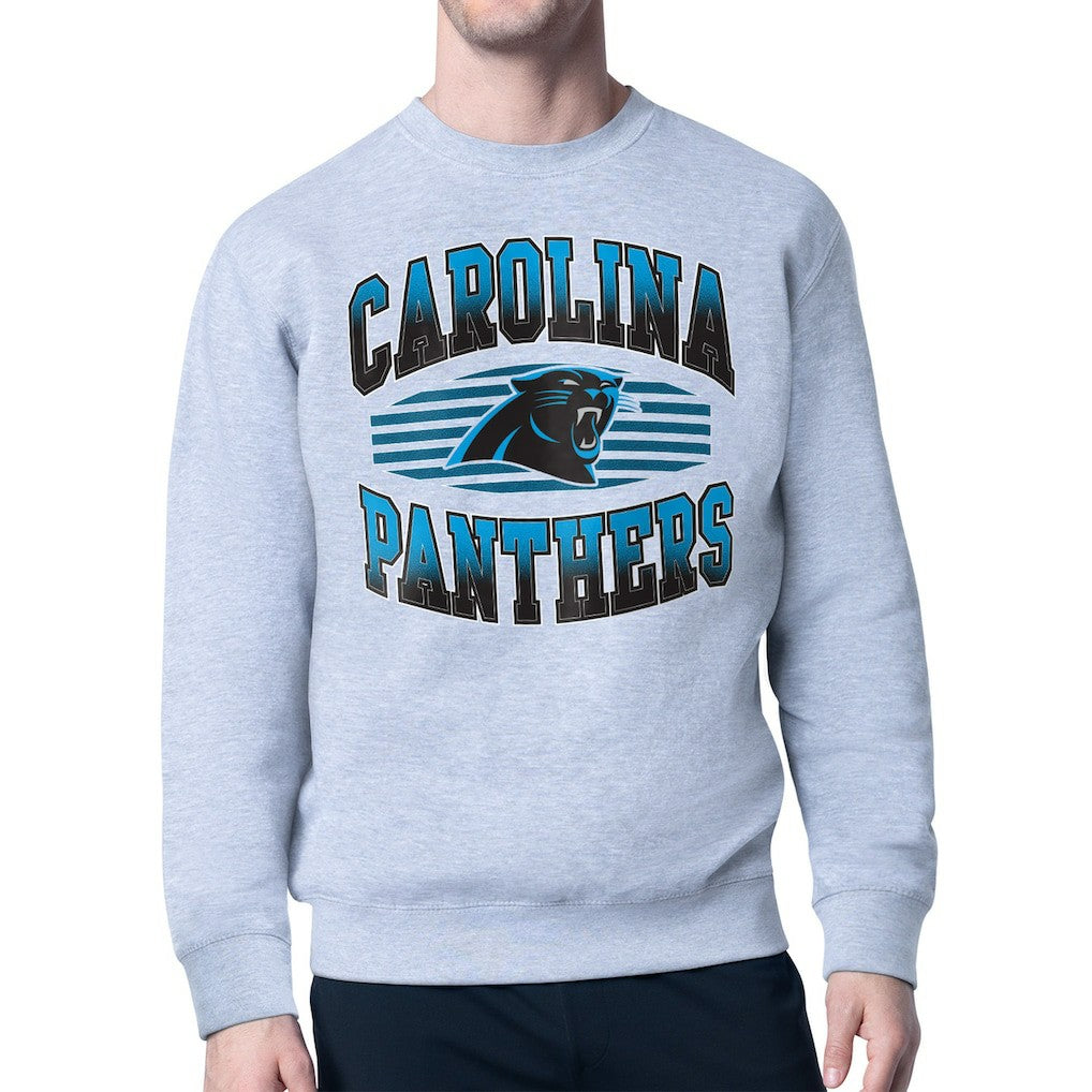Carolina Panthers Starter Team Grit Graphic Fleece Pullover Sweatshirt - Heather Gray Pullover
