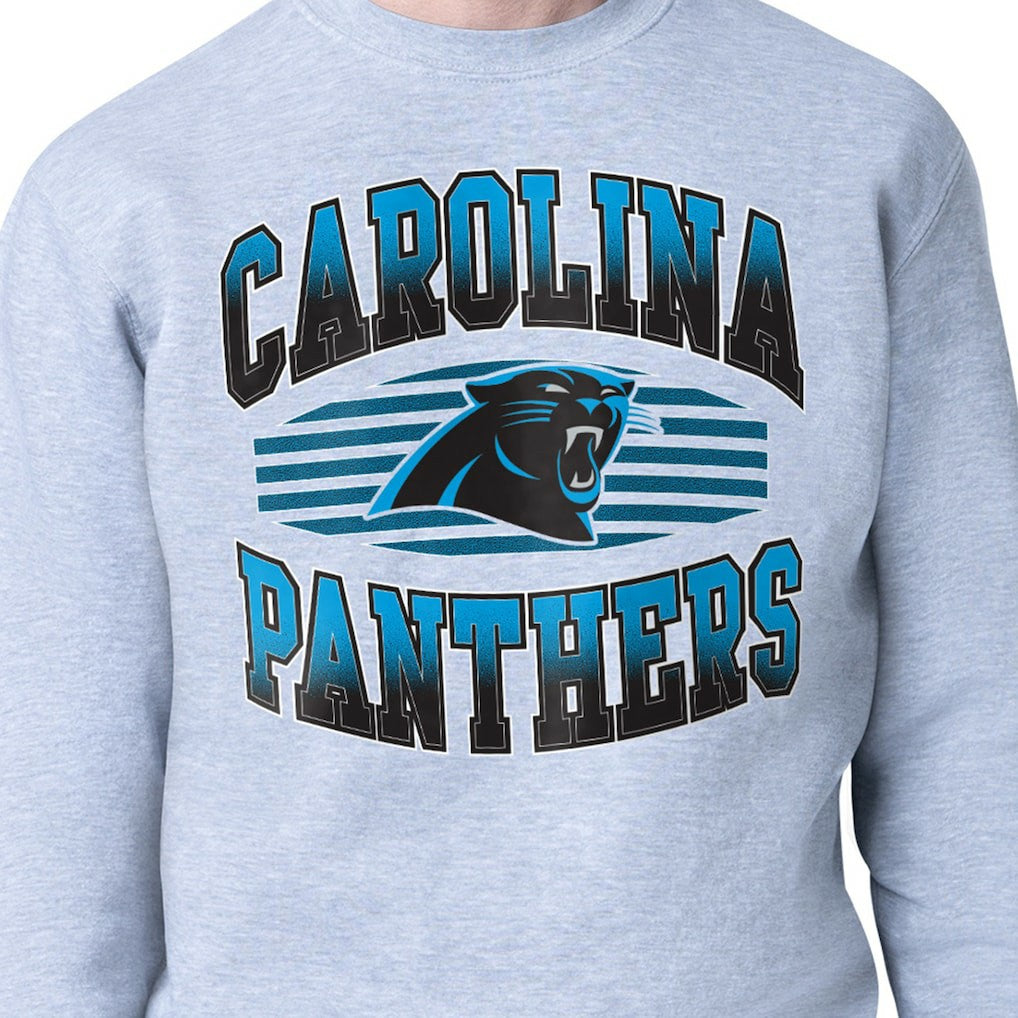 Carolina Panthers Starter Team Grit Graphic Fleece Pullover Sweatshirt - Heather Gray Pullover
