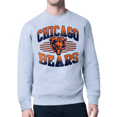 Chicago Bears Starter Team Grit Graphic Fleece Pullover Sweatshirt - Heather Gray Pullover