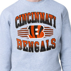 Cincinnati Bengals Starter Team Grit Graphic Fleece Pullover Sweatshirt - Heather Gray Pullover