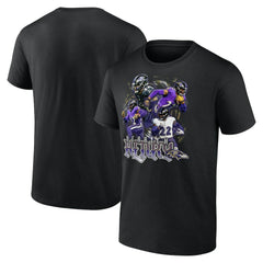 Derrick Henry Baltimore Ravens Notorious Graphic T-Shirt - Black T-shirts