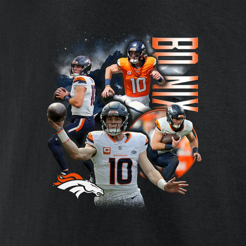 Bo Nix Denver Broncos Notorious Graphic T-Shirt - Black T-shirts