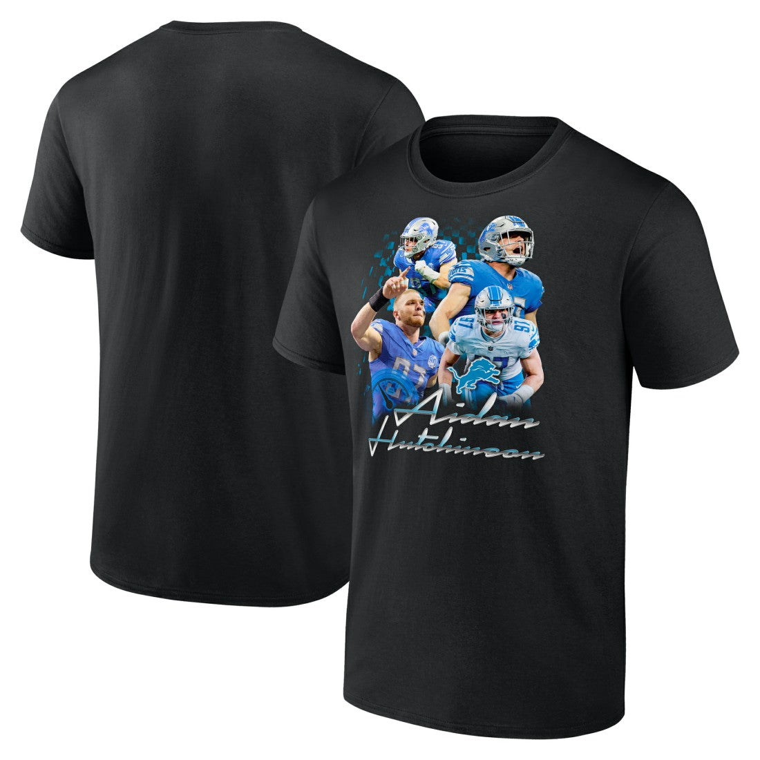 Aidan Hutchinson Detroit Lions Notorious Graphic T-Shirt - Black T-shirts