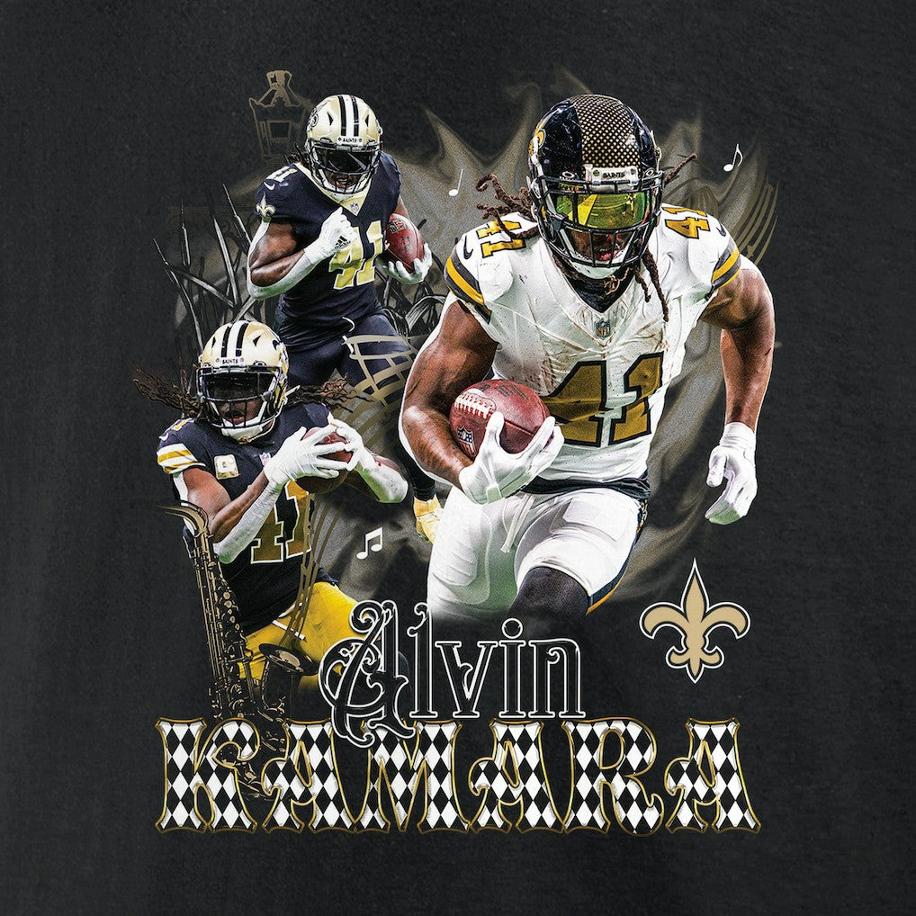 Alvin Kamara New Orleans Saints Notorious Graphic T-Shirt - Black T-shirts