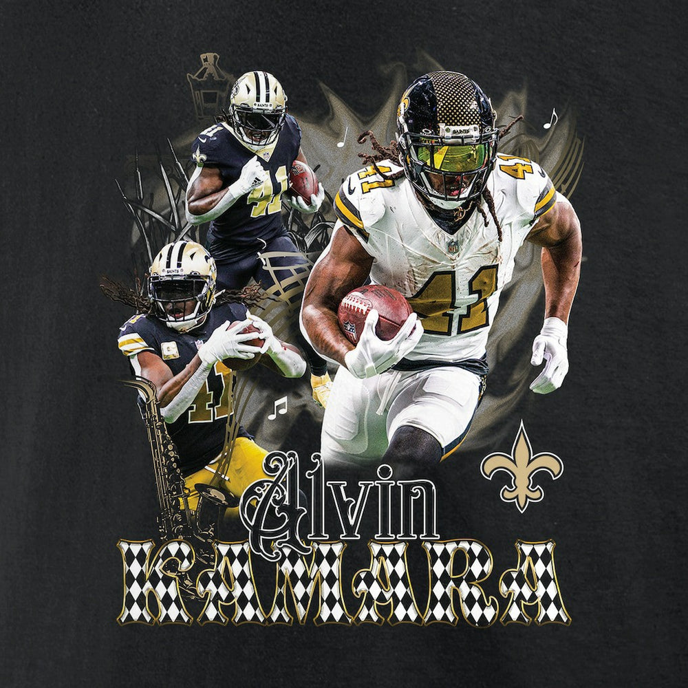 Alvin Kamara New Orleans Saints Notorious Graphic T-Shirt - Black T-shirts