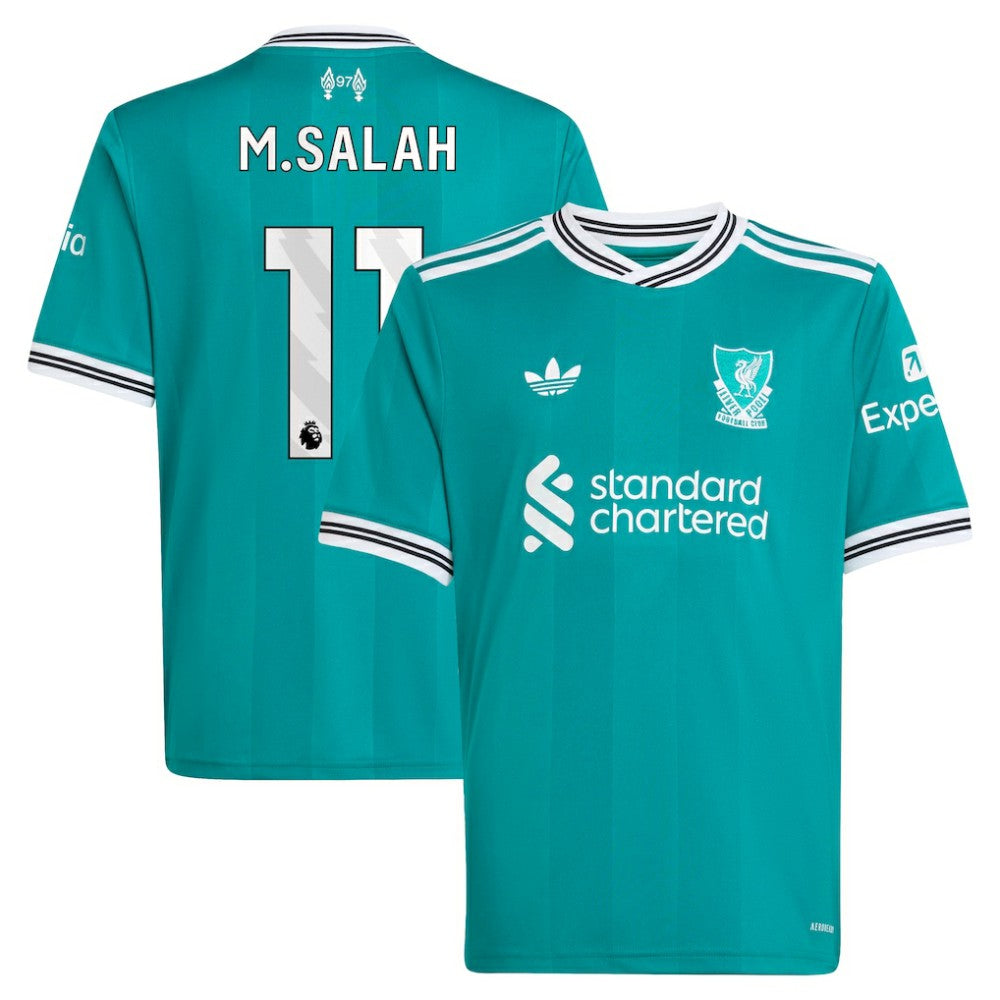 Mohamed Salah Liverpool Youth 2025/26 Third Replica Player Jersey Green - Adidas on sale