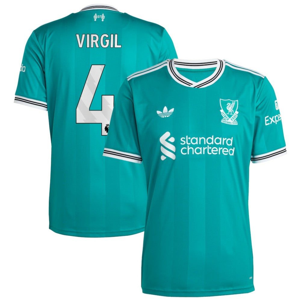 Virgil van Dijk Liverpool 2025/26 Third Replica Player Jersey Green - Adidas sale