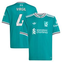 Virgil van Dijk Liverpool Youth 2025/26 Third Replica Player Jersey Green - Adidas on sale