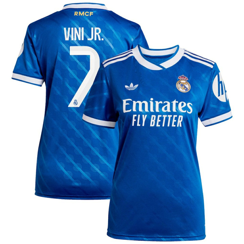 Vinicius Junior Real Madrid Women's 2025/26 Third Replica Player Jersey Blue - Adidas