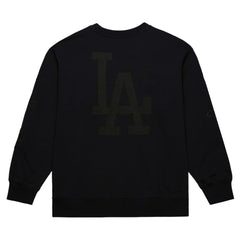 Los Angeles Dodgers Mitchell & Ness Phantom Fleece Crewneck Sweatshirt - Black Sweatshirts