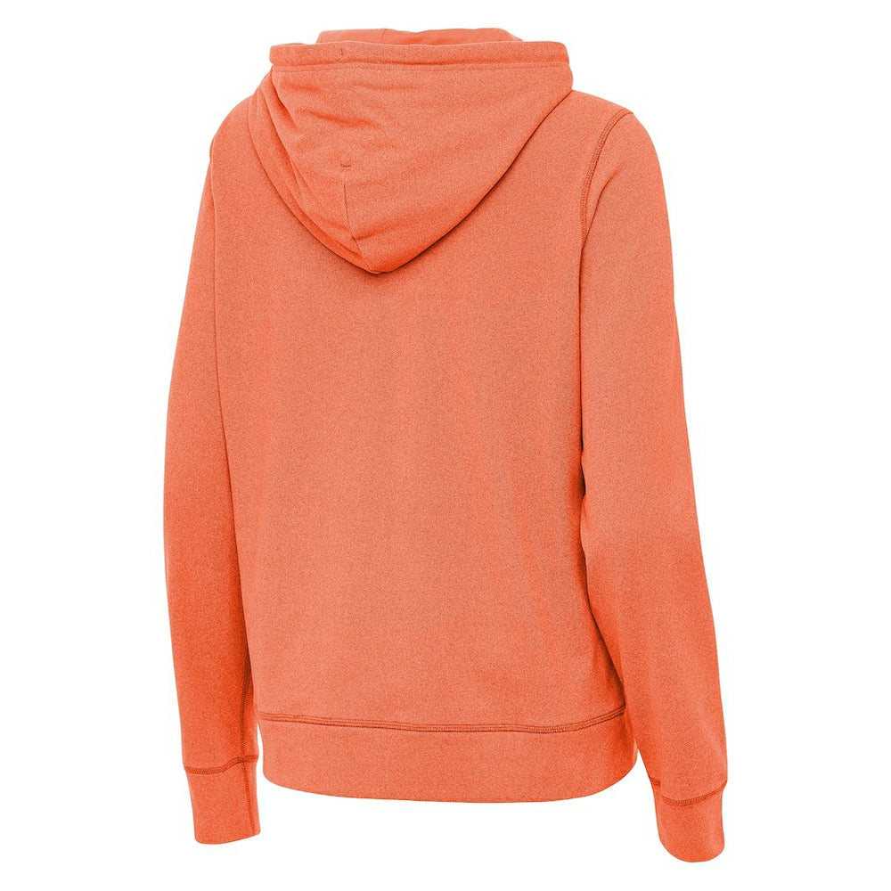 Cincinnati Bengals Antigua Women's Streak Justice Pullover Hoodie - Heather Orange Hoodies
