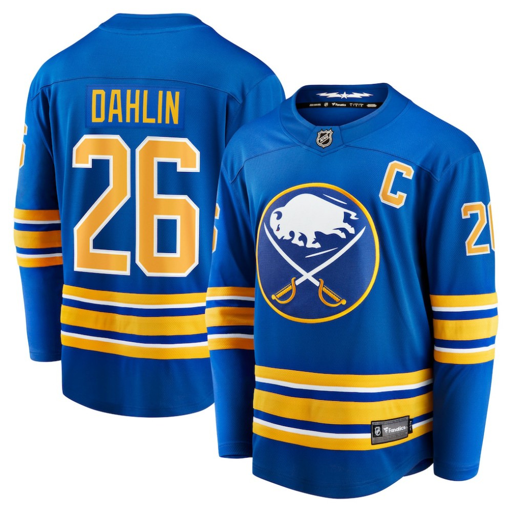 Rasmus Dahlin Buffalo Sabres Fanatics Home Captain Patch Breakaway Jersey - Royal | US 203352127