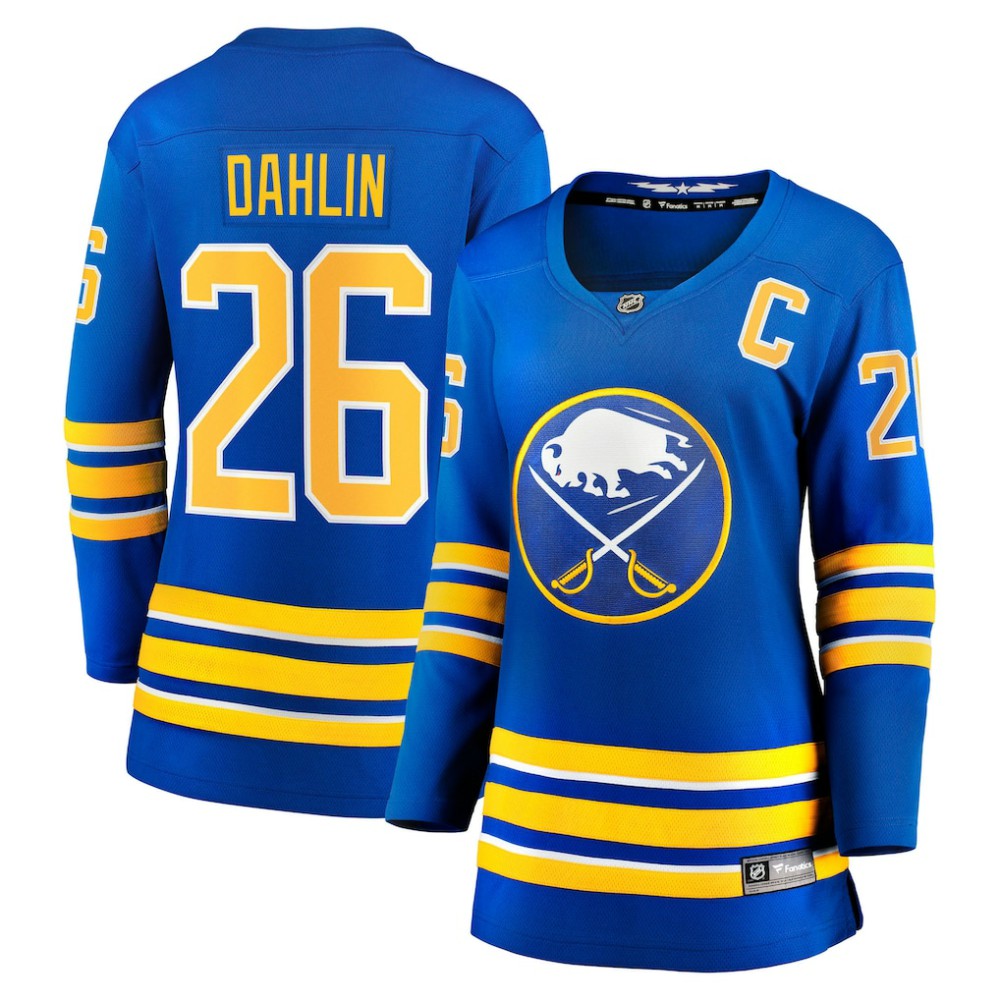 Rasmus Dahlin Buffalo Sabres Fanatics Women's Home Captain Patch Breakaway Jersey - Royal | US 203352129