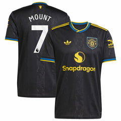 Mason Mount Manchester United 2025/26 Third Replica Player Jersey Black - Adidas outlet