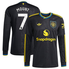 Mason Mount Manchester United 2025/26 Third Replica Long Sleeve Player Jersey Black - Adidas outlet